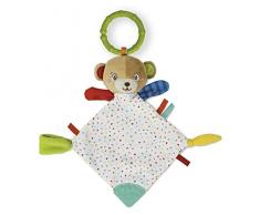 Clementoni Dulce Osito, Peluche, sonajero bebé Desde 0 Meses con mantita doudou (17786), Multicolor