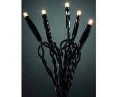Konstsmide guirnalda de Micro LED, 100 diodos de luz blanca cálida, 24 V transformador interior, cable verde 6354-120