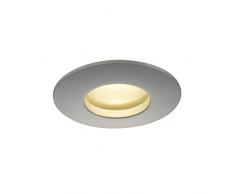 Slv out 65 - Luminaria empotrar out65 led dl circular 9w 3000k gris plata