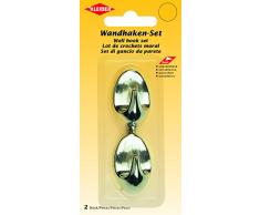 KleiberÂ âÂ Parches de Adhesivo Ganchos de Pared x2Â Plata