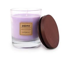 Unbekannt Pajoma - Vela aromÃ¡tica de lavanda, 180 g, en vaso con tapa de madera, ediciÃ³n premium, para aproximadamente 25 horas