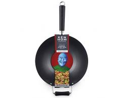 Ken Hom WKH431001 Wok, Color Negro, Acero al Carbono, 31 cm