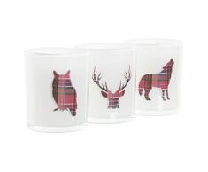 Vela de la Marca DKD Home Decor Granate Navidad Reno (5.5 x 5.5 x 6.5 cm) (Referencia: S3025321)