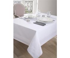 CALITEX Mantel damassee Banda satén Blanco (150 x 250)