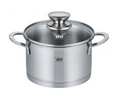 ELO 72545 Galant - Olla para carne (14 cm, con tapa de cristal, inducciÃ³n, acero inoxidable brillante, con escala de litros y sistema dosificador de aceite)