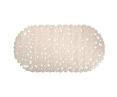 MSV Alfombra para BaÃ±era con Base Antideslizante, PVC, Beige, 44x20x20 cm