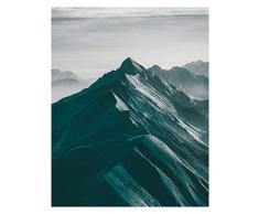 Komar Wandbild Von Mountains Top | Poster, Bild, Wohnzimmer, Schlafzimmer, Dekoration, Kunstdruck | ohne Rahmen | P126B-40x50 fotomural, Schwarz, Grau, WeiÃ