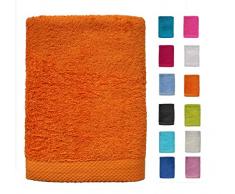 Dhestia Juego De Toallas De Baño Y Ducha Algodón 100% 500 Gr/M2, Surtido De Colores Y Medidas Grandes, (Naranja, 50X100 Cm (Pack 3 Uds, 50 X 100 Cm