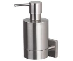 Spirella colección Nyo, Dispensador de jabón líquido con Soporte 6,5x9,5x15, Acero Inoxidable, Cromado Mate, 6.5X9.5X15