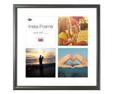 Inov8 16 x 40,64 cm Insta-Frame Marco para Instagram 4/de Estampado a Cuadros de Fotos con paspartú Blanco y Blanco con Borde, 2 Unidades, Madera de Fresno