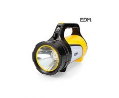 EDM Linterna Multifuncional portatil con led Rojo y Power Bank 350 lumens, Amarillo, 0