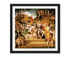 Pontormo - Cuadro de Pared con Marco de Madera, Cuadrado, 40,6 x 40,6 cm, diseÃ±o de Diez mil mÃ¡rtires