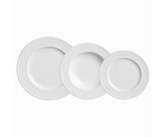 Santa Clara 2454140031 - Juego de vajilla de Porcelana Sevilla 27,5x23cm - Blanco