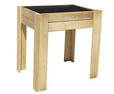 PLANTAWA Mesa de Cultivo Ceres 80, Mesa Rectangular para Huerto Urbano, Mesa de Cultivo Madera, 80 x 80 x 55 cm, Jardinera Exterior para Terraza JardÃ­n Monta tu Huerto Grande