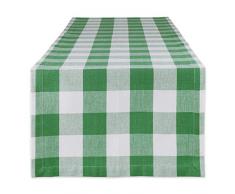 DII Buffalo Check Collection Classic - Mesa de camino de mesa, 14 x 72, verde y blanco