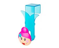 VIGAR Dolls Gancho para Puerta, Material: PVC Friendly y ABS, Azul y Rosa, Dimensiones: 10 x 9.5 x 18.5 cm, 6 Unidades