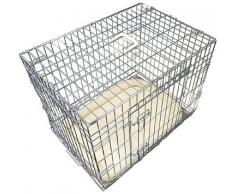 ellie-bo Deluxe extra fuerte 2 puerta plegable perro perrito de la jaula con cama de matrimonio oveja sintética pequeña