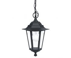 Eglo Lámpara Colgante Linterna 4 E27, 60 W, Negro, 3 x 20.5 x 40 cm