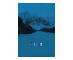 Komar Wandbild Von Word Lake In Motion Blue | Poster, Bild, Wohnzimmer, Schlafzimmer, Dekoration, Kunstdruck | ohne Rahmen | P087C-50x70 fotomural, Blau, Weiß, Schwarz