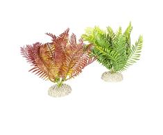 Aqua Della, Planta Artificial Colorida de plÃ¡stico Flexible BOLBITIS M - 17,5 cm, pie Resistente, Ofrece refugios y Lugares de reproducciÃ³n, Apto para acuarios y terrarios