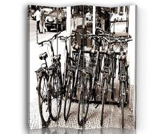 Legendarte - Biombo Bicicletas En Blanco Y Negro - Separador de Ambientes para Interiores cm. 145x170 (4 x)