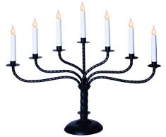 Star 114Â âÂ 96Â Brede candelabro 7Â luces Metal Negro 50Â x 59Â cm