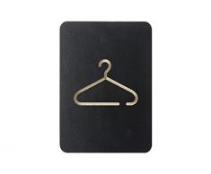 EUROPEL Señal para armario con pictograma, señalización para puerta, señalización de madera negra para pared, 10,5x15x0,80 cm,