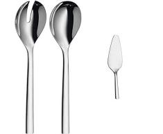 WMF Nuova Cubierto Ensalada 25 Cm, Acero Inoxidable Pulido, Pack De 1 Unidad + Nuova Pala Servir, Acero Inoxidable Pulido