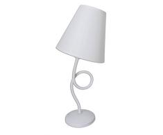 Naeve Leuchten â Lámpara de mesa, metal, 40 W, E14, 17 x 17 x 31,5 cm, color blanco 3116123