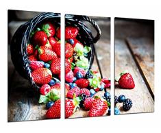 Poster FotogrÃ¡fico Fruteria, Frutas Bosque Cesta, Fresas, Moras, ArandanosÂ TamaÃ±o total: 97 x 62 cm XXL