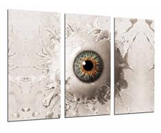 Poster FotogrÃ¡fico Decoracion Tetrica Ojo Verde Humano Fondo Blanco, Iris TamaÃ±o total: 97 x 62 cm XXL
