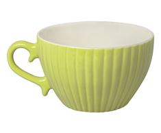 Excelsa Parisienne Taza Jumbo 400Â ml, Porcelana, Verde, 11.5Â x 11.5Â x 7.2Â cm