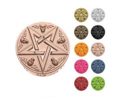 Candellana Hecho a Mano Pentagram Vela de Regalo - Divertida - Vela Decorativa - Decoración del Hogar - Regalos para Amigos - Mecha de Algodón - Tiempo de Quemado 50h - Vela Rose Gold