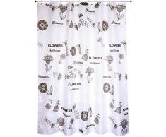 MSV Premium Flores Cortina de Ducha de poliÃ©ster, Multicolor, 180Â x 200Â cm