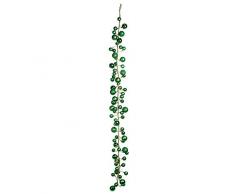 EUROCINSA Ref. 28526 Pareja de guirnaldas de Bolas Mate-Brillo-Brillante Verde con 30 Luces (sin Pilas) 180cm. 2uds, PVC/led, Talla Ãºnica