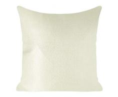 Eurofirany - Fundas de cojín Brillantes para sofá, 2 Unidades, Color Crema y Plata, 45 x 45 cm