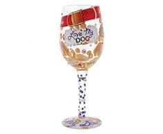 Enesco Lolita 4054092 - Copa de vino, Amo a mi perro