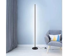 Lampara de Pie Led 20W, CCT, 1600 Lm, 150cm, 230V, compatible con Alexa y Google Assistant (Led, Negro)