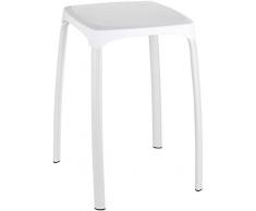 Wenko Losani Taburete para Baño, Blanco, 29x29x46 cm