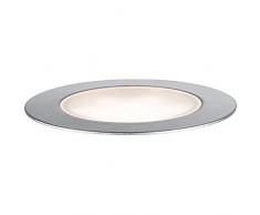 Paulmann Leuchten Paulmann 93954 Outdoor Plug & Shine Floor Eco IP65 4000 K 1 W 24 V 70 mm Acero Inoxidable/Plástico 939.54 AV-BD02 lámpara LED Foco exterior de suelo iluminación de suelo, acero, 1.3 W, Plata, 3 x 7 x 3 cm