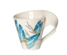 Villeroy & Boch NewWave Caffè Taza de café Mariposa de muso, 300 ml, Altura: 11 cm, Porcelana Premium, Azul