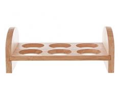 Premier Housewares - Huevera de 6 Agujeros, Madera de Caucho, Color Natural