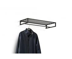 M2 Kollektion Andorra 7 - Armario (metal, 75 x 10 x 35 cm), color negro