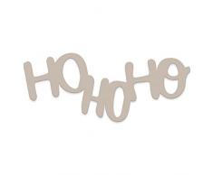 Declea Home Decor CH054FW21 - Figura decorativa de madera de Navidad para colgar en la pared, color pardo, 40 x 16 cm