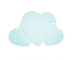 Lampara de pared infantil Corazones (Menta)