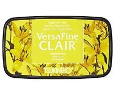 Tsukineko Cheerful Alegre VersaFine Almohadilla de Tinta Clair, Material sintético, Amarillo, 5.6 x 9.7 x 2.3 cm