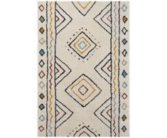 Mint Rugs DISA-Alfombra (160 x 230 cm, 100% Polipropileno, Pelo Largo de 3 cm, Certificado Ãko-Tex Standard 100, Apta para Suelo Radiante, Resistente y fÃ¡cil de Limpiar), Color Crema