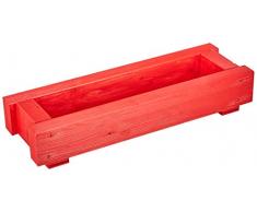 Amico Madera fl80ro Jardinera de láminas de 80, Madera, Rojo, 80 x 27 x 15 cm