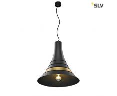 SLV BATO 45 PD - Lámpara de techo para interior, color negro y latón, E27, máx. Lámpara de 60 W, aluminio, 0 W.