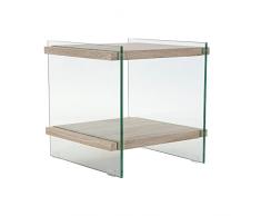 Mesita de Noche DKD Home Decor Cristal Madera MDF (50 x 50 x 49 cm)